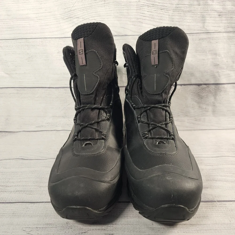 Salomon Toundra Mid WP Men's 10.5 Black Winter Hiking Boots 353127